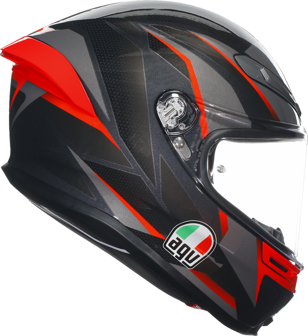 AGV K6 S Helmet - Slashcut - Black/Gray/Red