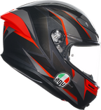 AGV K6 S Helmet - Slashcut - Black/Gray/Red