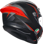AGV K6 S Helmet - Slashcut - Black/Gray/Red