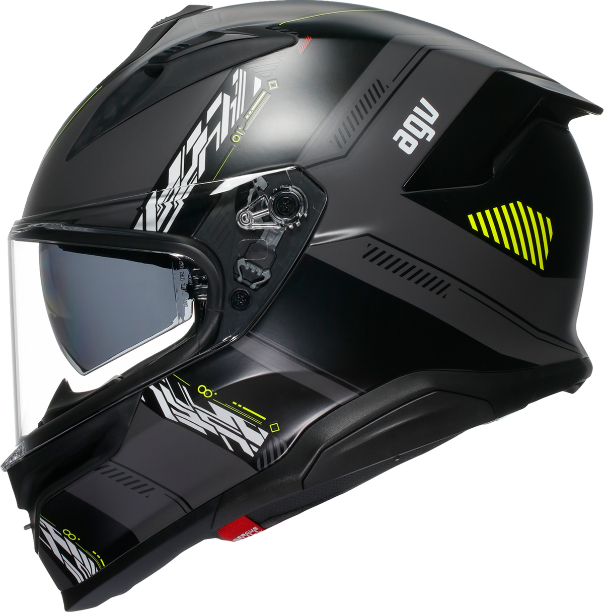 AGV K7 Helmet - Kyber - Matte Gray/Yellow Fluo