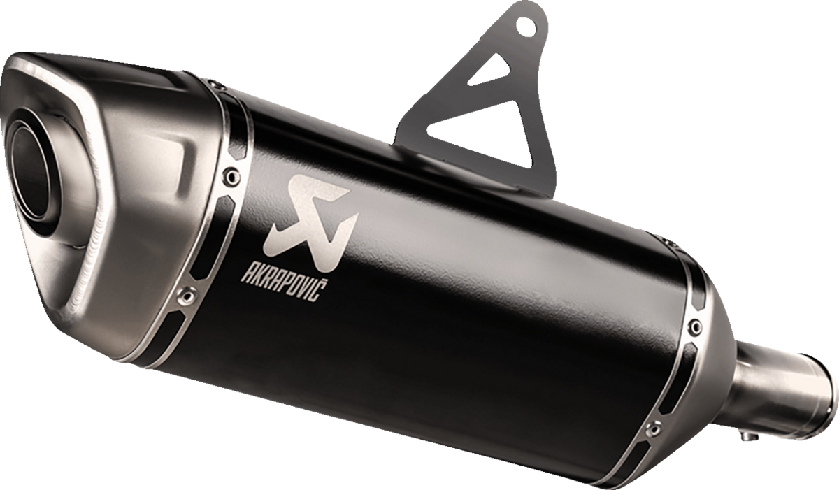 Akrapovič Slip-On Line Muffler - Titanium - Black - Honda XL750 Transalp