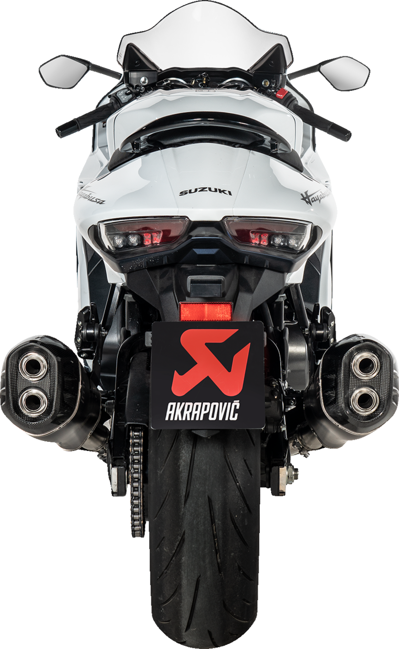 Akrapovič Slip-On Line Mufflers - Titanium Black - Suzuki GSX-1300R Hayabusa