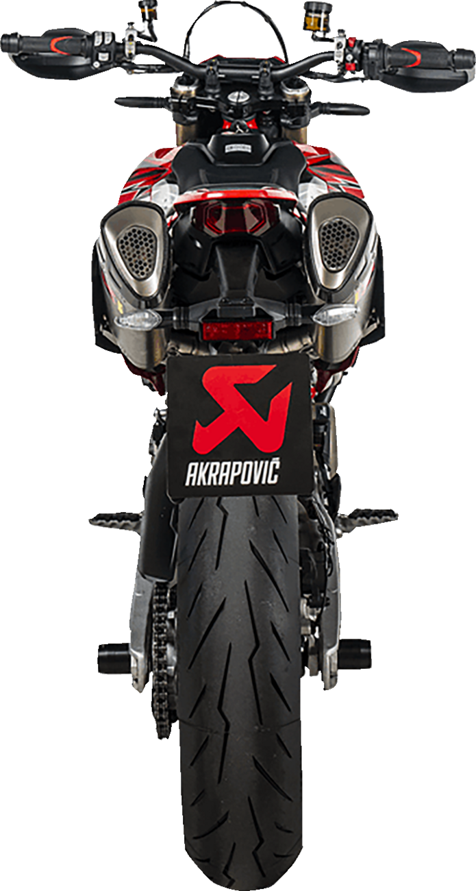 Akrapovič Slip-On Line Mufflers - Titanium - Hypermotard 698