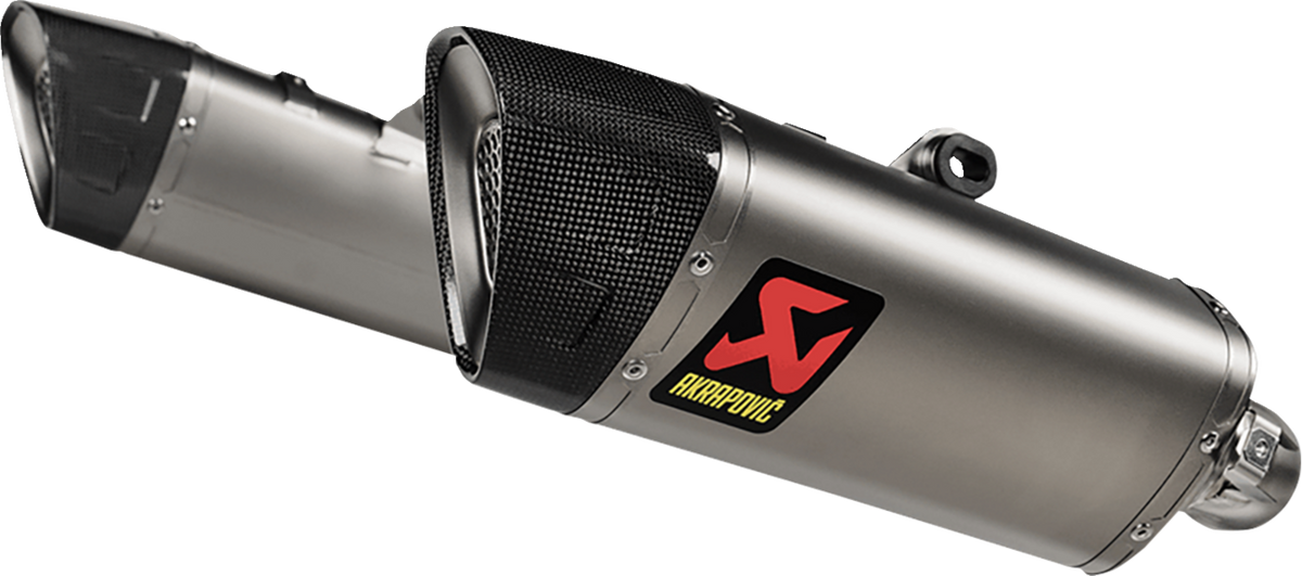 Akrapovič Slip-On Line Mufflers - Titanium - Hypermotard 698