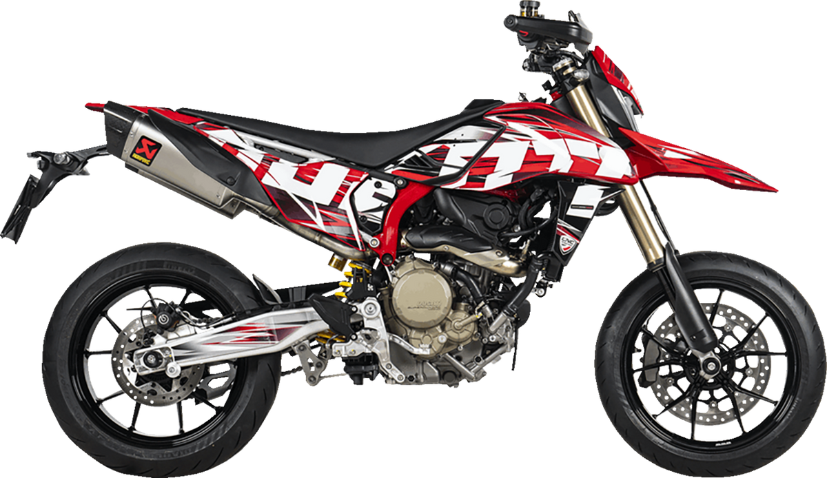 Akrapovič Slip-On Line Mufflers - Titanium - Hypermotard 698