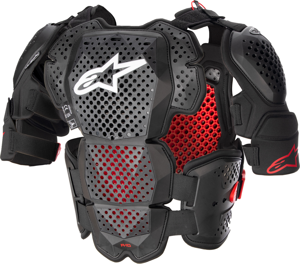 Alpinestars A-10 v2 Full Roost Guard - Black/Red - M/L