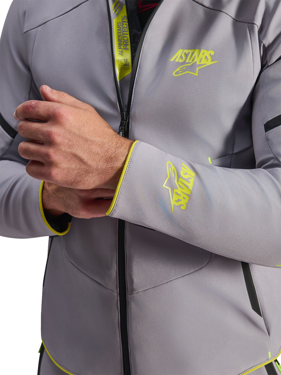 Alpinestars Aeroshell Waterproof Jacket - Mid Gray/Yellow Fluo (5)