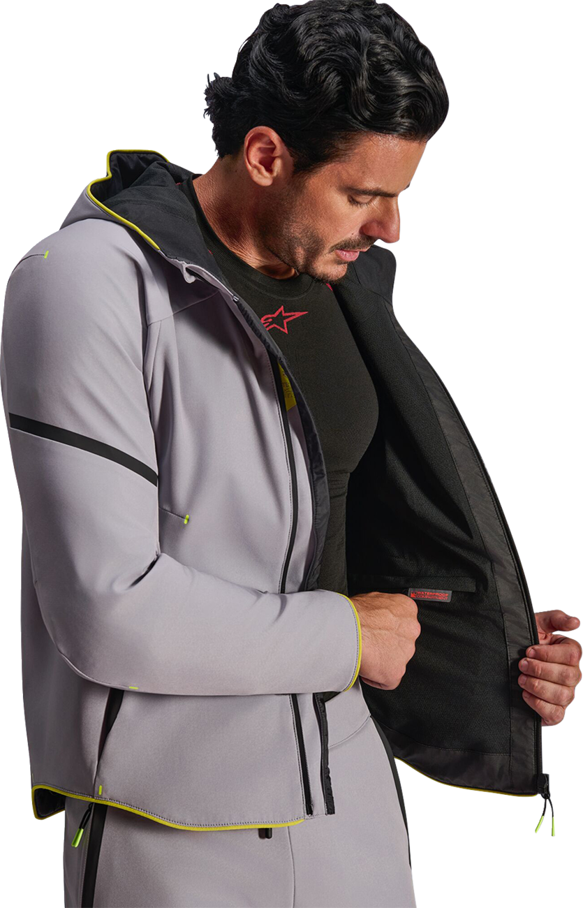 Alpinestars Aeroshell Waterproof Jacket - Mid Gray/Yellow Fluo (7)
