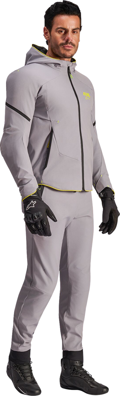 Alpinestars Aeroshell Waterproof Jacket - Mid Gray/Yellow Fluo (9)