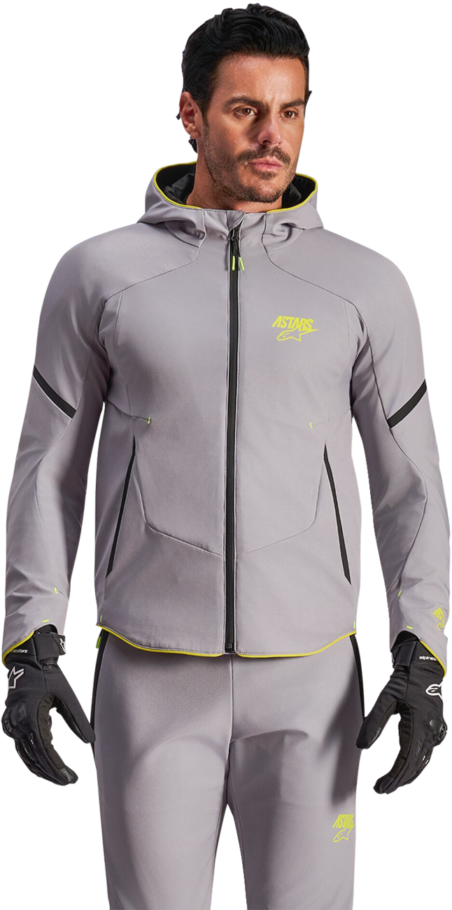Alpinestars Aeroshell Waterproof Jacket - Mid Gray/Yellow Fluo (8)