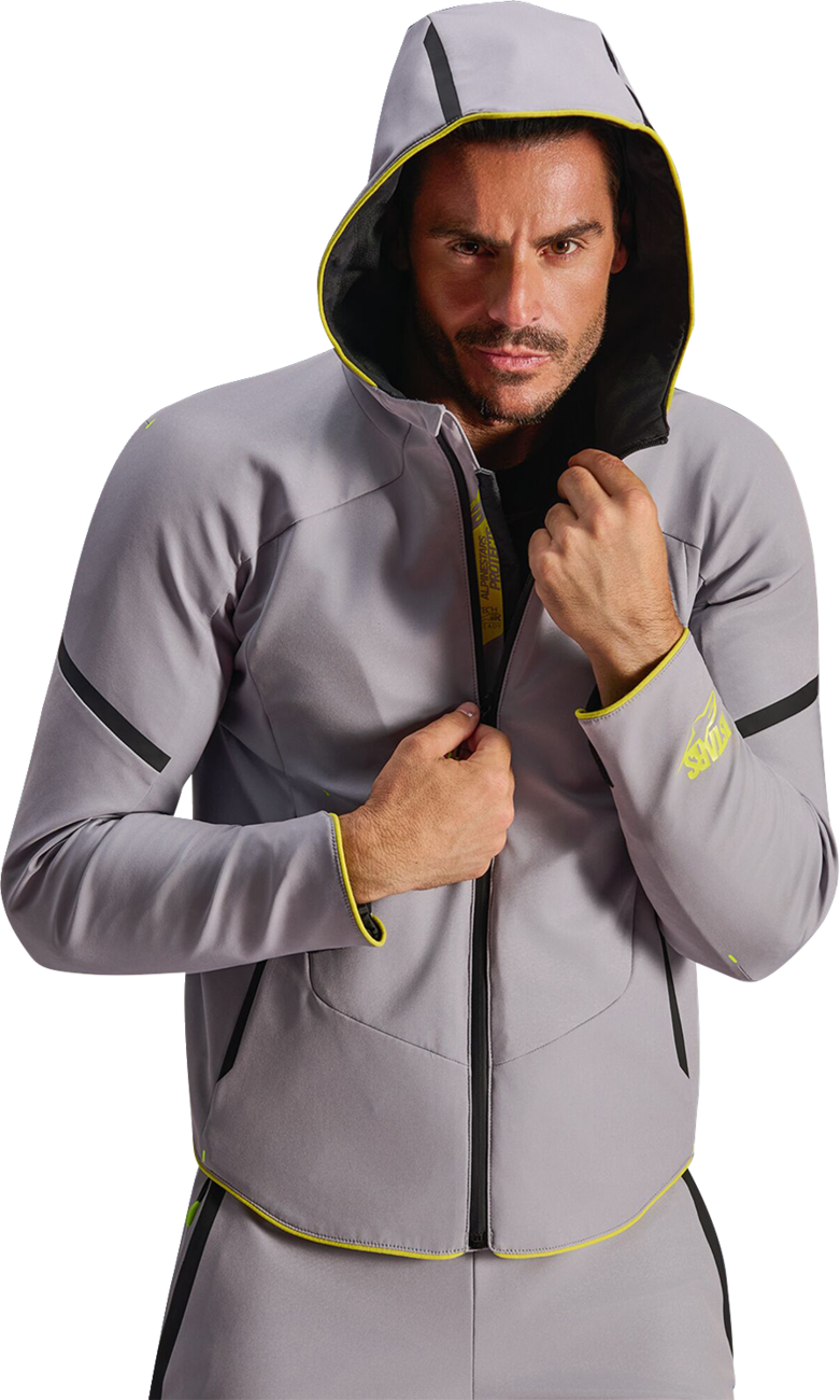 Alpinestars Aeroshell Waterproof Jacket - Mid Gray/Yellow Fluo (6)