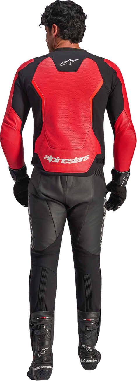 Alpinestars GP Force v2 Airflow Leather Jacket - Red/Red Fluo