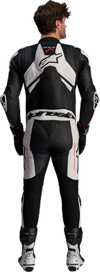 Alpinestars GP Plus v4 Sprint 1-Piece Leather Suit - Black/Red Fluo/White