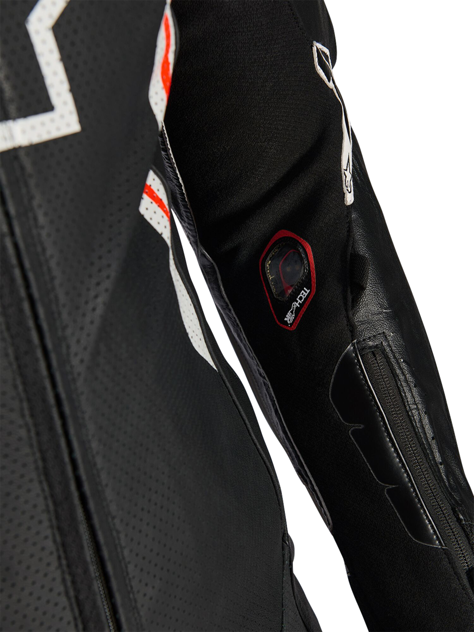 Alpinestars GP Tech v5 1-Piece Leather Suit - Black/White/Red Fluo