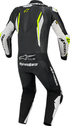 Alpinestars GP Tech v5 1-Piece Leather Suit - Black/White/Yellow Fluo