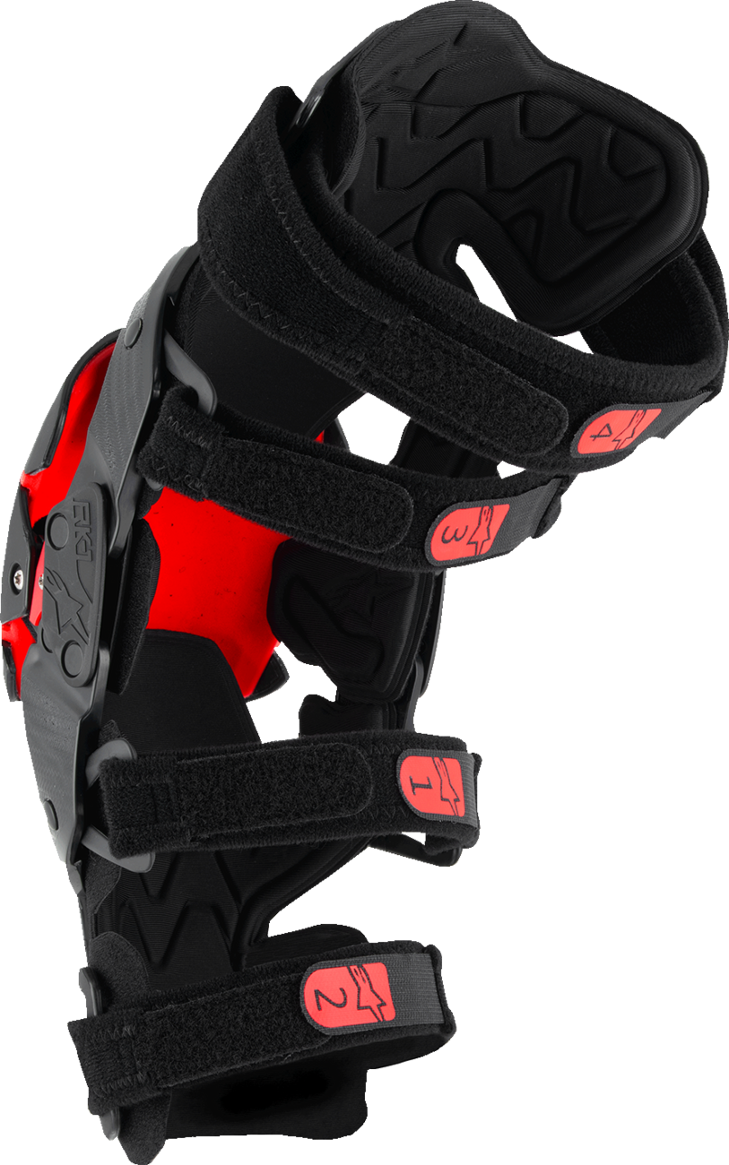 Alpinestars RK-1 Plasma Knee Braces - Black/Red - L/XL