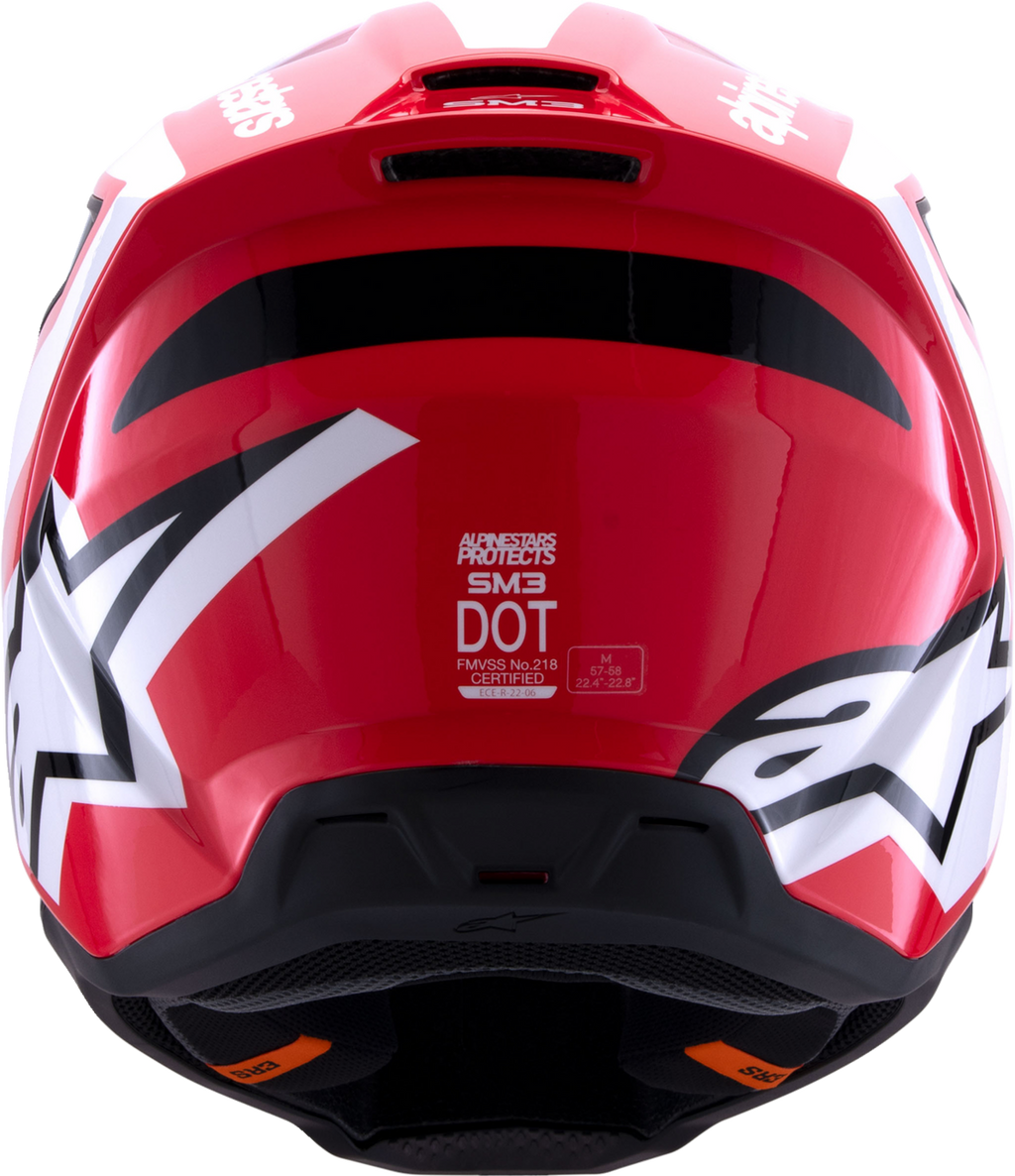 Alpinestars SM3 Helmet - Heat - Gloss Red/White/Black (3)