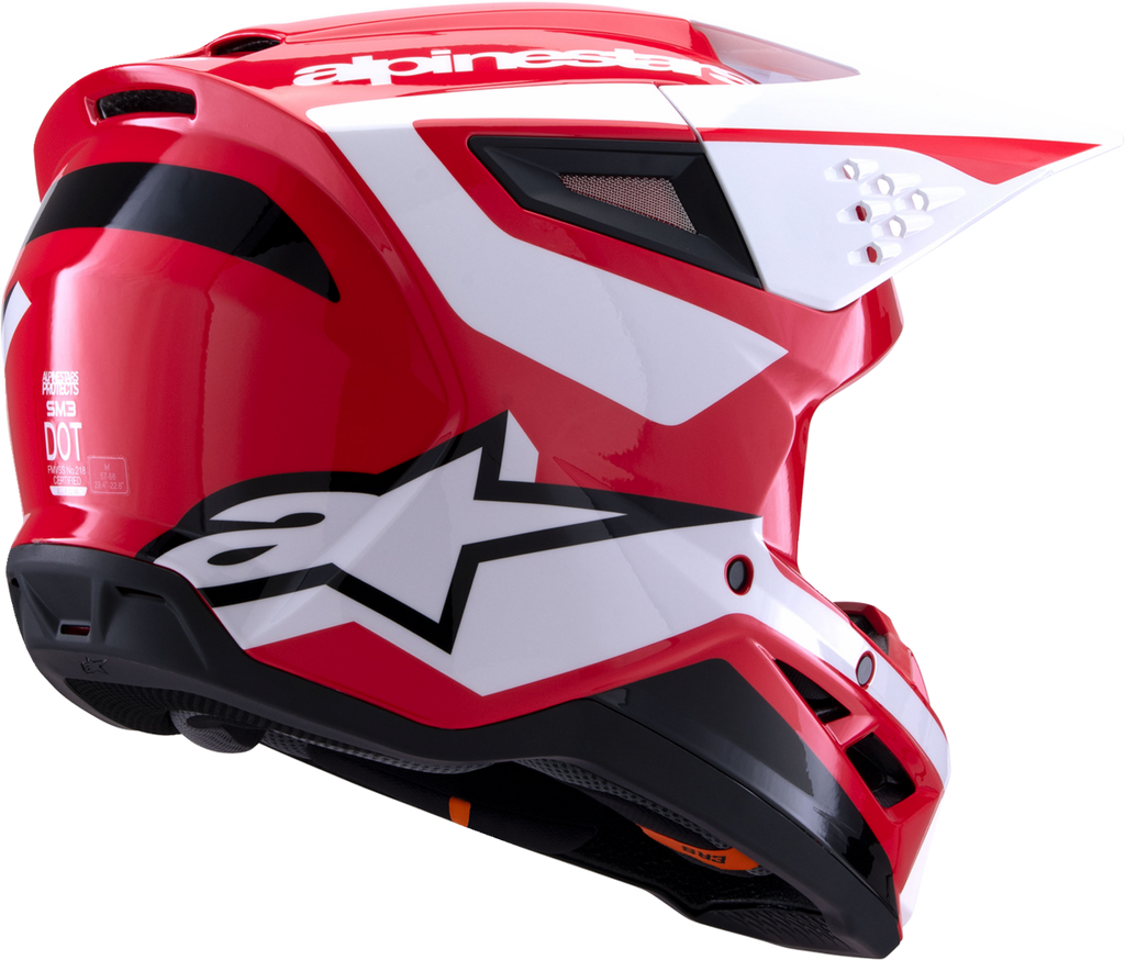 Alpinestars SM3 Helmet - Heat - Gloss Red/White/Black (4)