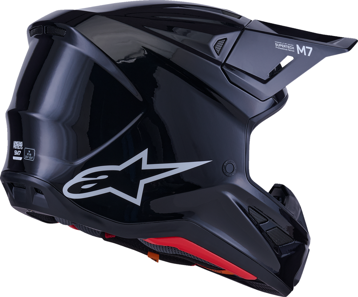 Alpinestars SM7 Helmet - Solid - Gloss Black