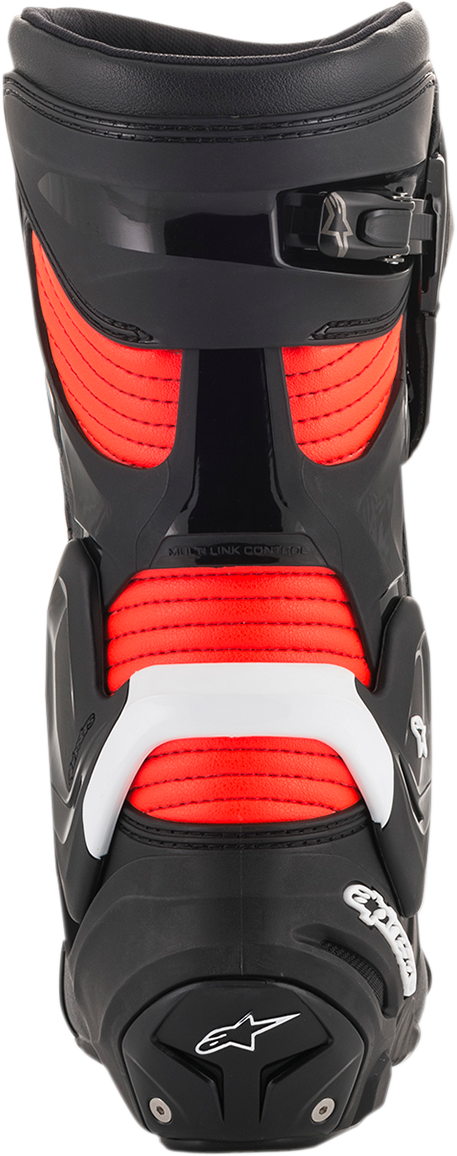 Alpinestars SMX Plus Boots - Black/White/Red Fluorescent