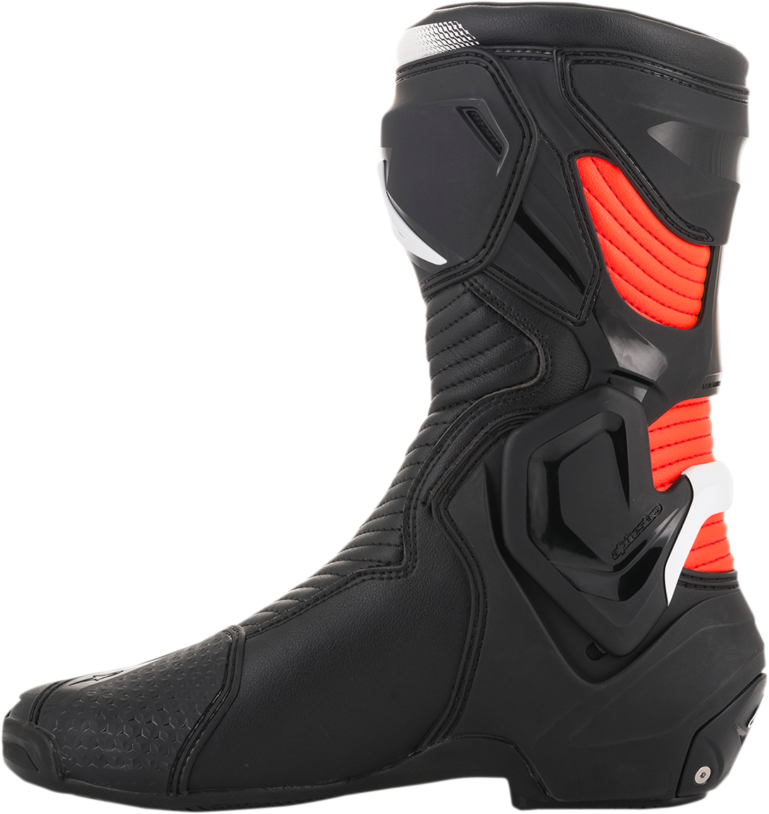 Alpinestars SMX Plus Boots - Black/White/Red Fluorescent
