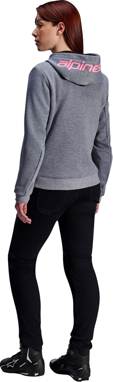 Alpinestars Stella Chrome v2 Sport Hoodie - Heather Gray/Fluo Pink