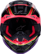 Alpinestars Supertech M10 Helmet - MIPS® - Era - Gloss Pink/Violet/Yellow Fluo