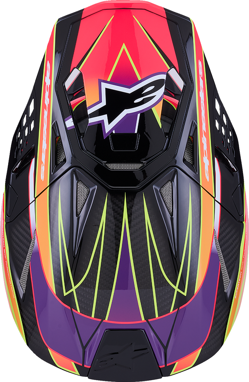 Alpinestars Supertech M10 Helmet - MIPS® - Era - Gloss Pink/Violet/Yellow Fluo