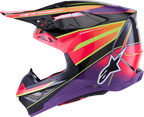 Alpinestars Supertech M10 Helmet - MIPS® - Era - Gloss Pink/Violet/Yellow Fluo