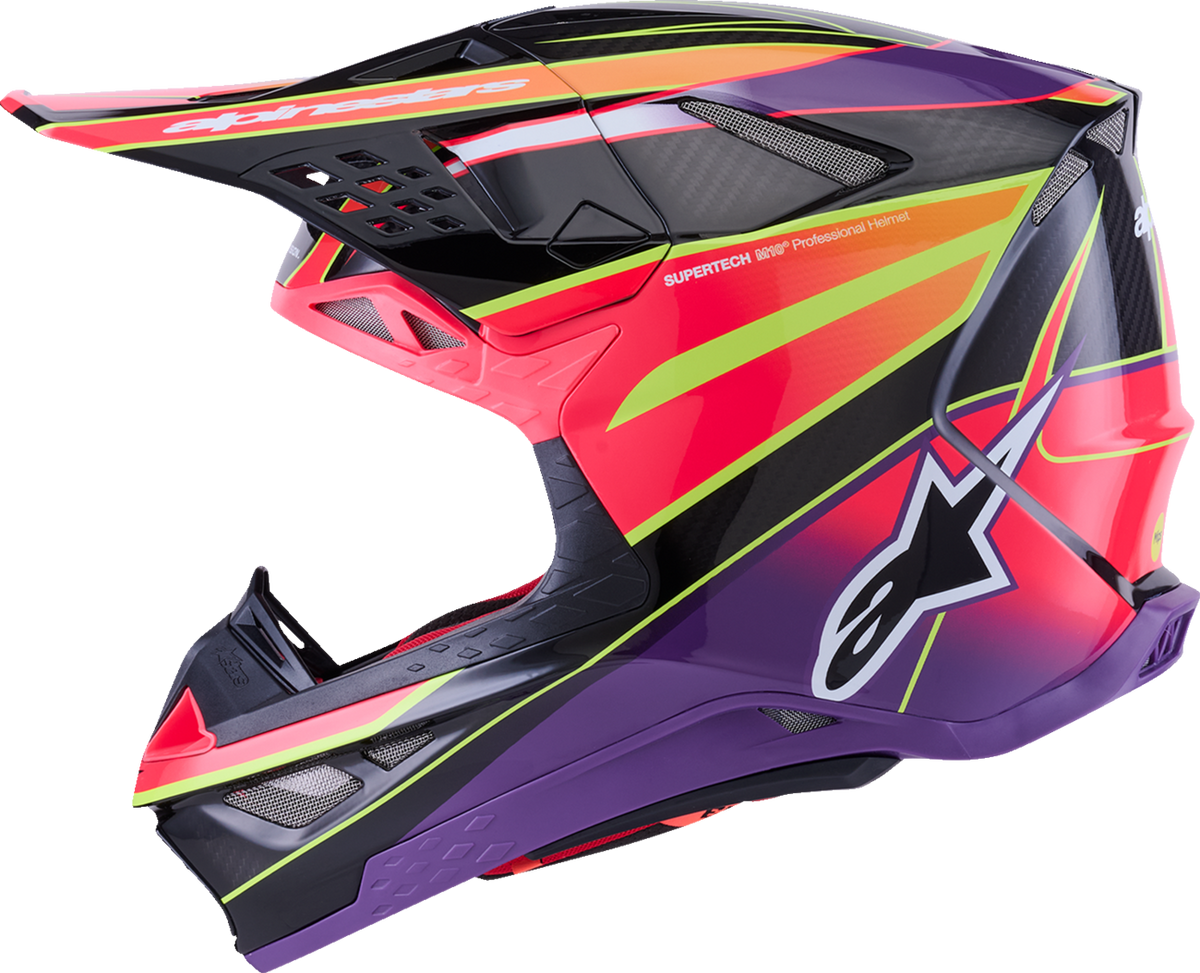 Alpinestars Supertech M10 Helmet - MIPS® - Era - Gloss Pink/Violet/Yellow Fluo