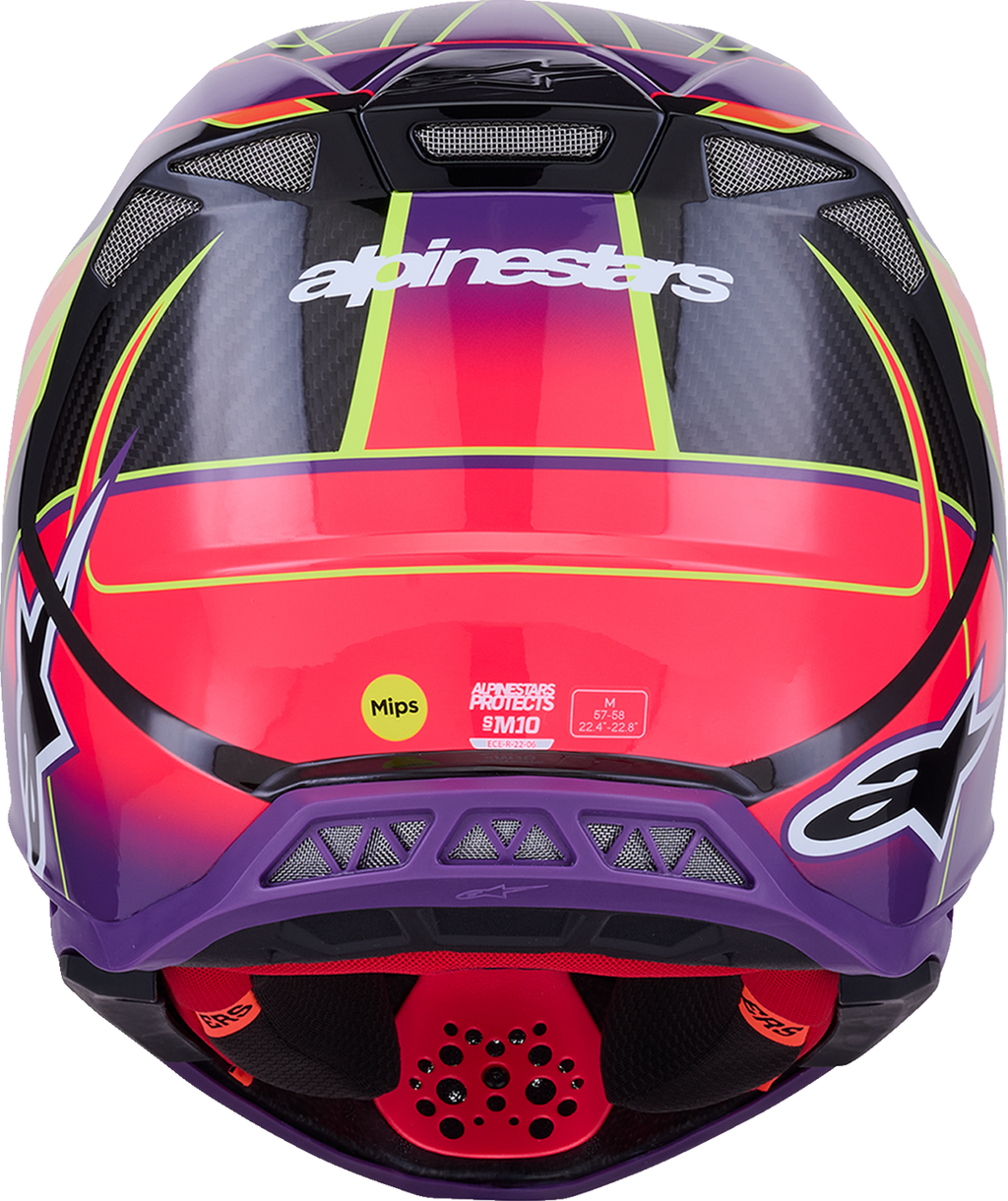 Alpinestars Supertech M10 Helmet - MIPS® - Era - Gloss Pink/Violet/Yellow Fluo