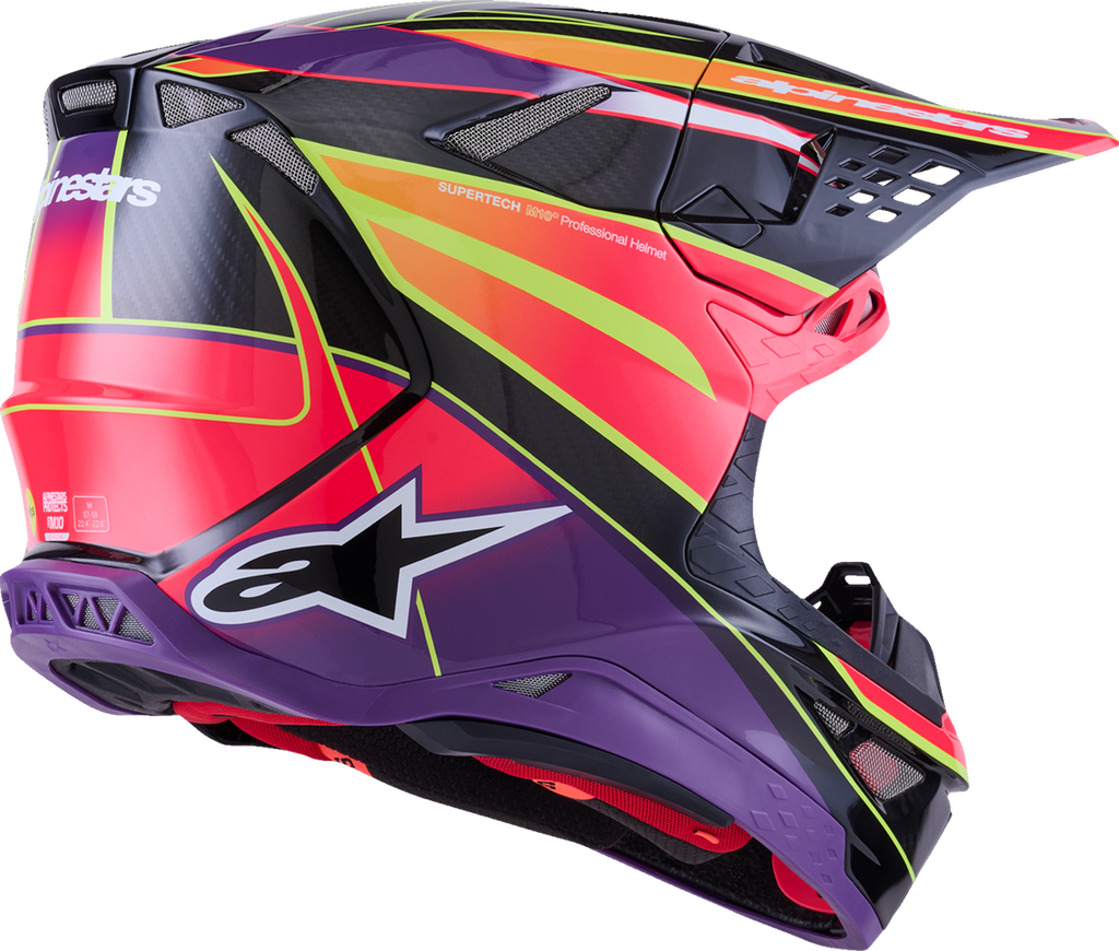 Alpinestars Supertech M10 Helmet - MIPS® - Era - Gloss Pink/Violet/Yellow Fluo