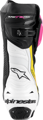 Alpinestars Supertech R Boots - Black/Magenta/White/Yellow