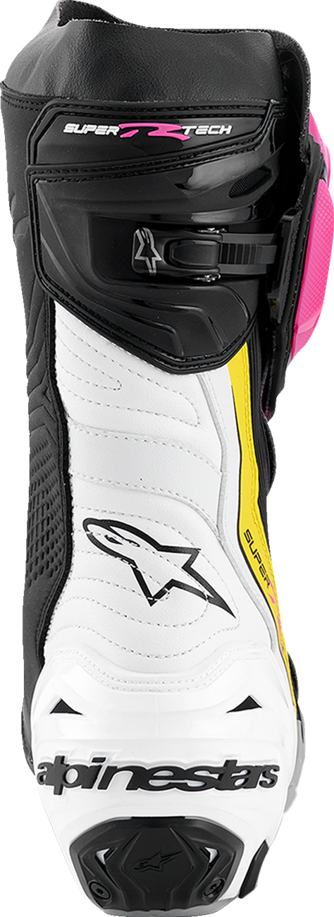 Alpinestars Supertech R Boots - Black/Magenta/White/Yellow