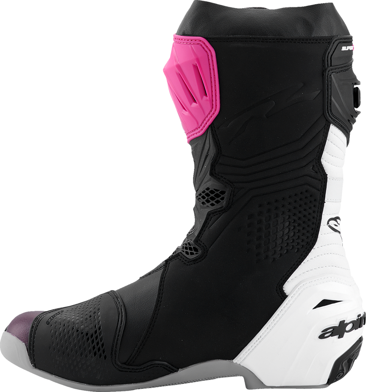 Alpinestars Supertech R Boots - Black/Magenta/White/Yellow