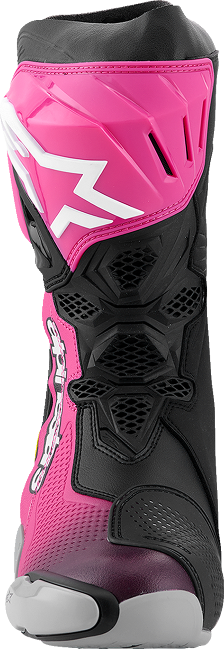 Alpinestars Supertech R Boots - Black/Magenta/White/Yellow