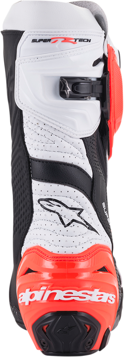 Alpinestars Supertech R Vented Boots - Black/Fluorescent Red/White