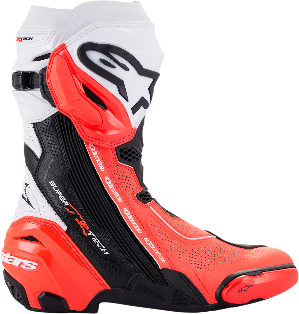 Alpinestars Supertech R Vented Boots - Black/Fluorescent Red/White