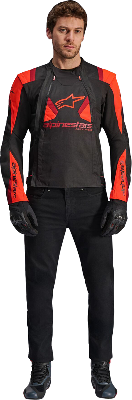 Alpinestars T-Stunt Air Jacket - Black/Red Fluo/Dark Red