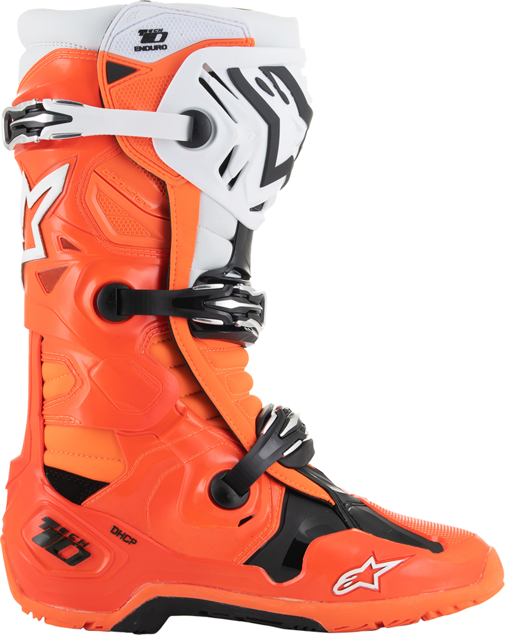 Alpinestars Tech 10 Enduro Boots - Fluorescent Orange/Black/White