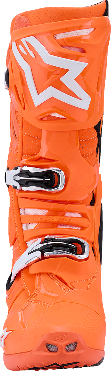 Alpinestars Tech 10 Supervented Boots - Fluorescent Orange/Black/White