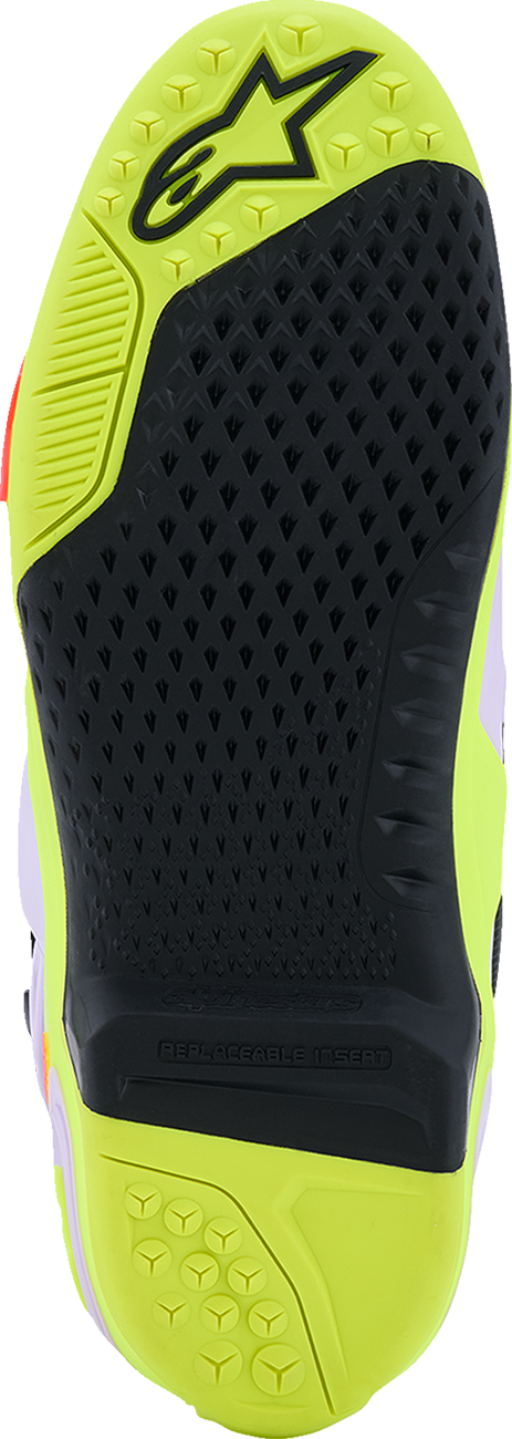 Alpinestars Tech 10 Supervented Boots - Purple/Fluorescent Yellow/Diva Pink