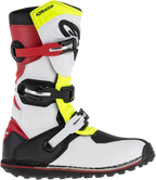Alpinestars Tech-T Boots - White/Red/Yellow Fluorescent/Black