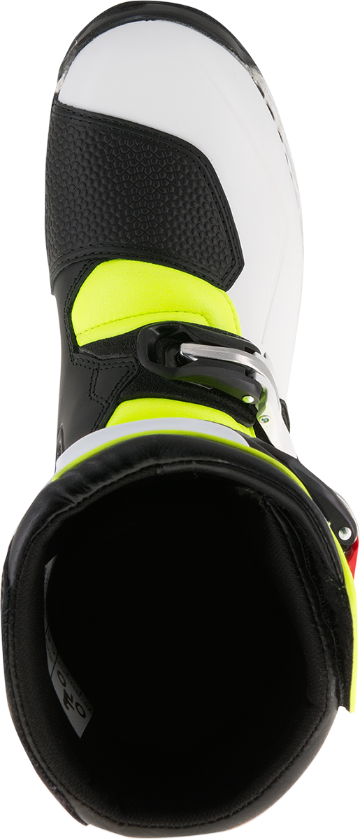 Alpinestars Tech-T Boots - White/Red/Yellow Fluorescent/Black