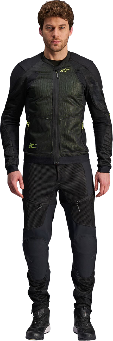 Alpinestars Troop-Air Jacket - Black/Fluo Yellow (2)