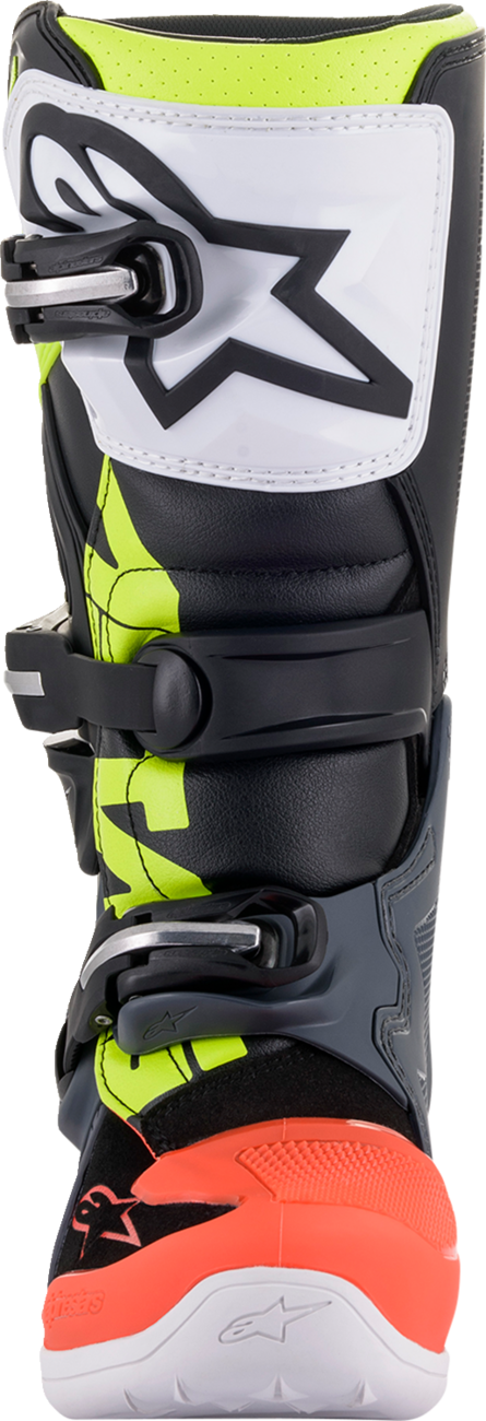 Alpinestars Youth Tech 7S Boots - Black/Gray/Red/White/Yellow