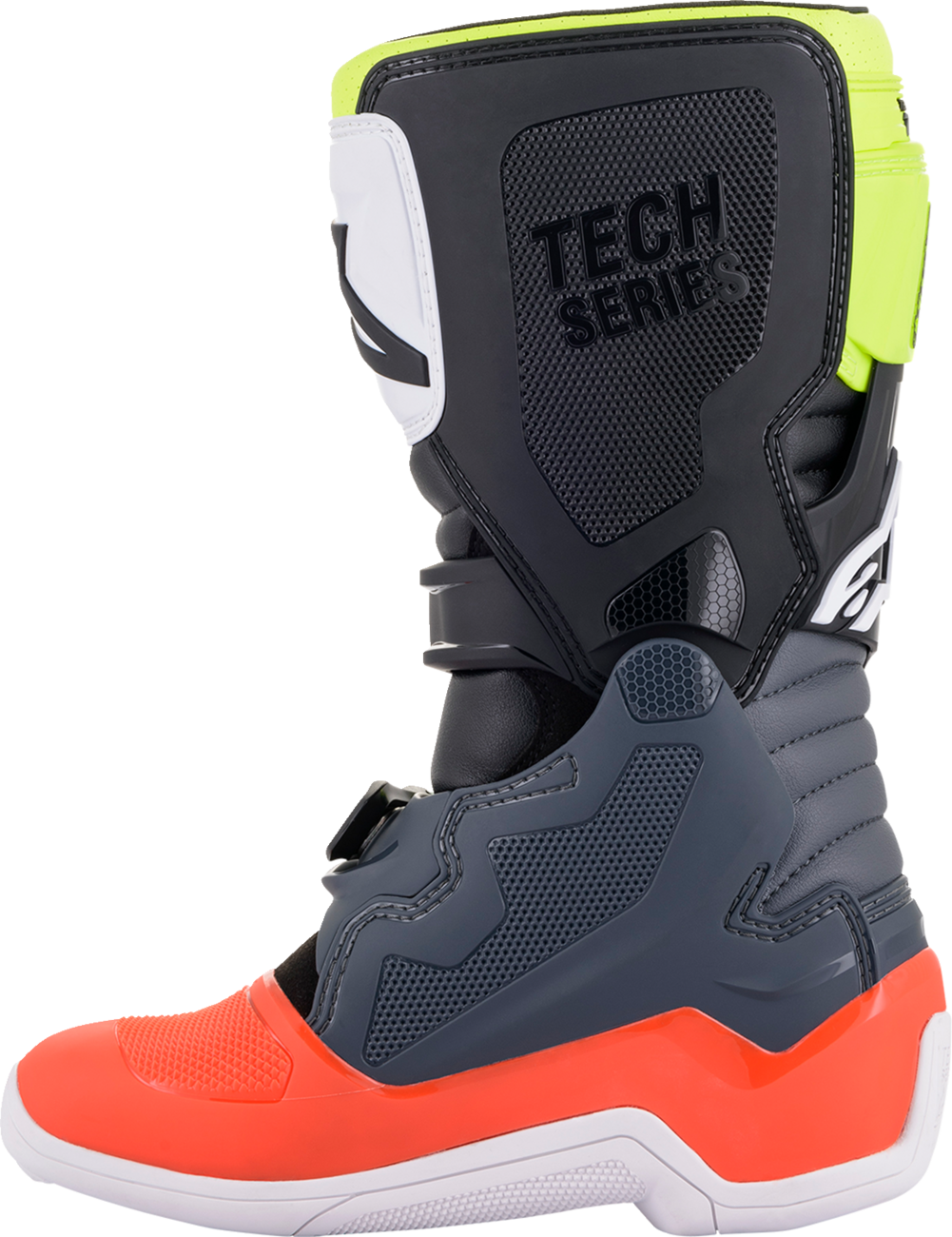 Alpinestars Youth Tech 7S Boots - Black/Gray/Red/White/Yellow