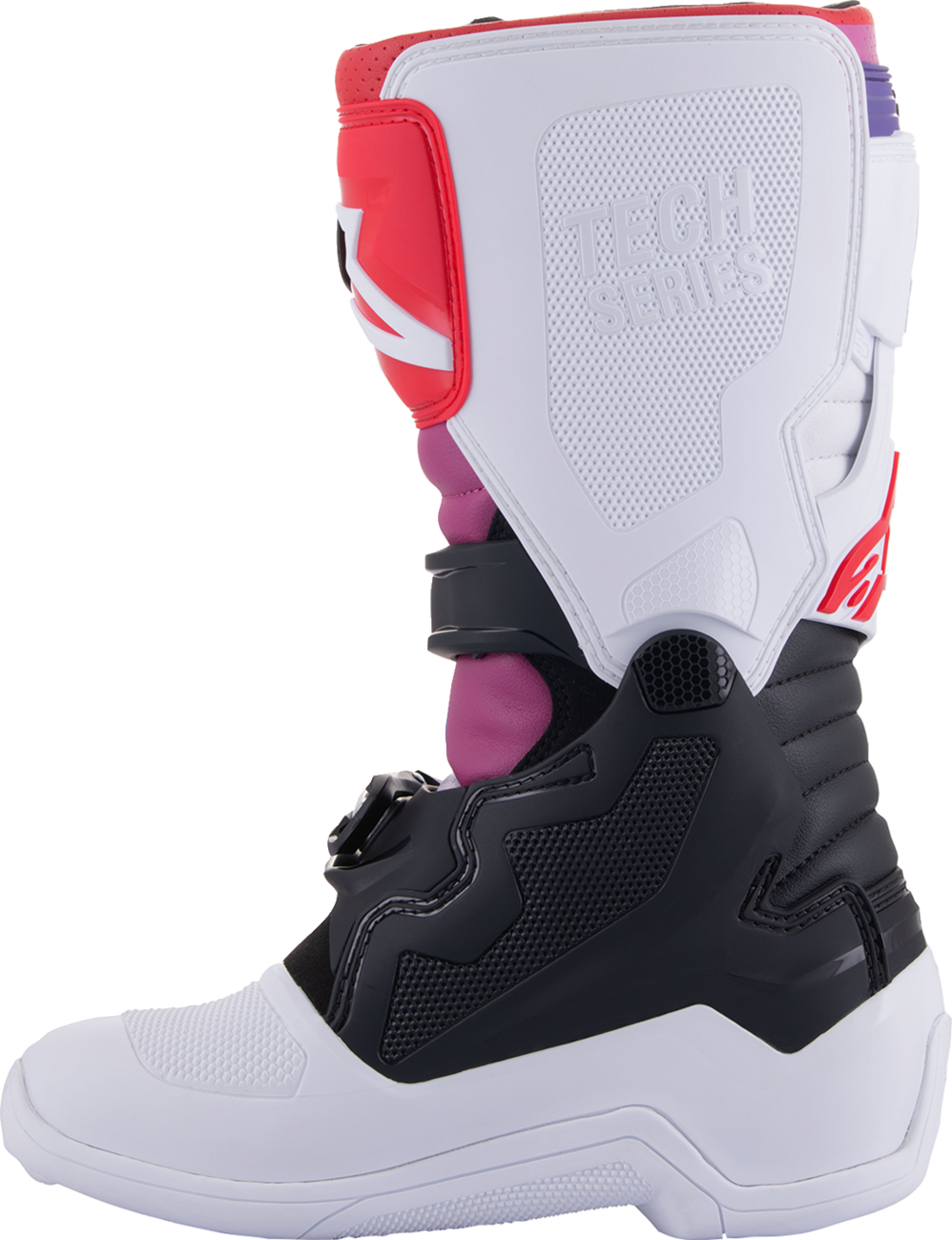Alpinestars Youth Tech 7S Boots - White/Black/Rainbow