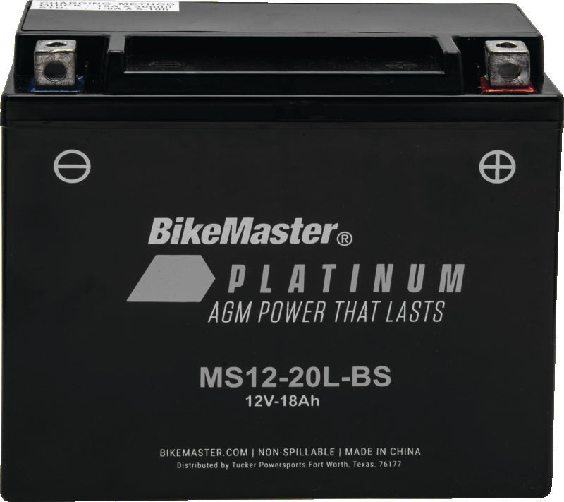 BikeMaster AGM Battery - MS12-20L-BS