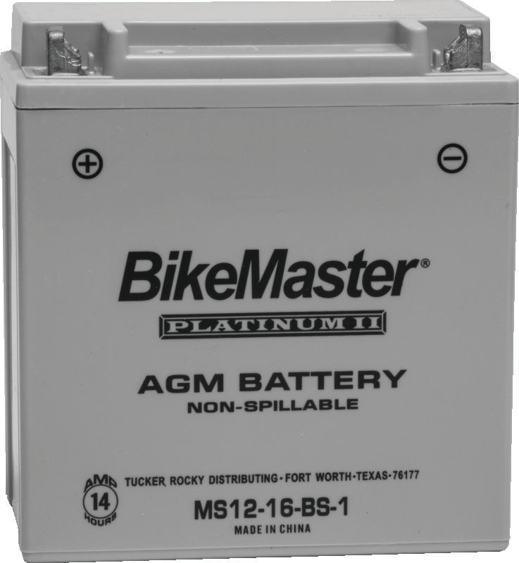 BikeMaster AGM Battery - MS12-16-BS-1